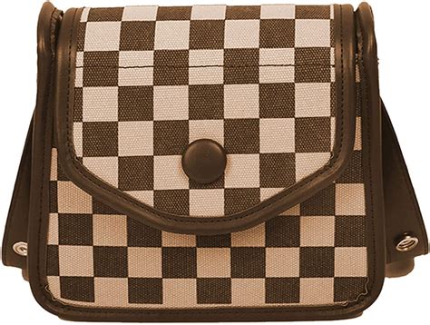 black and white checkered crossbody.